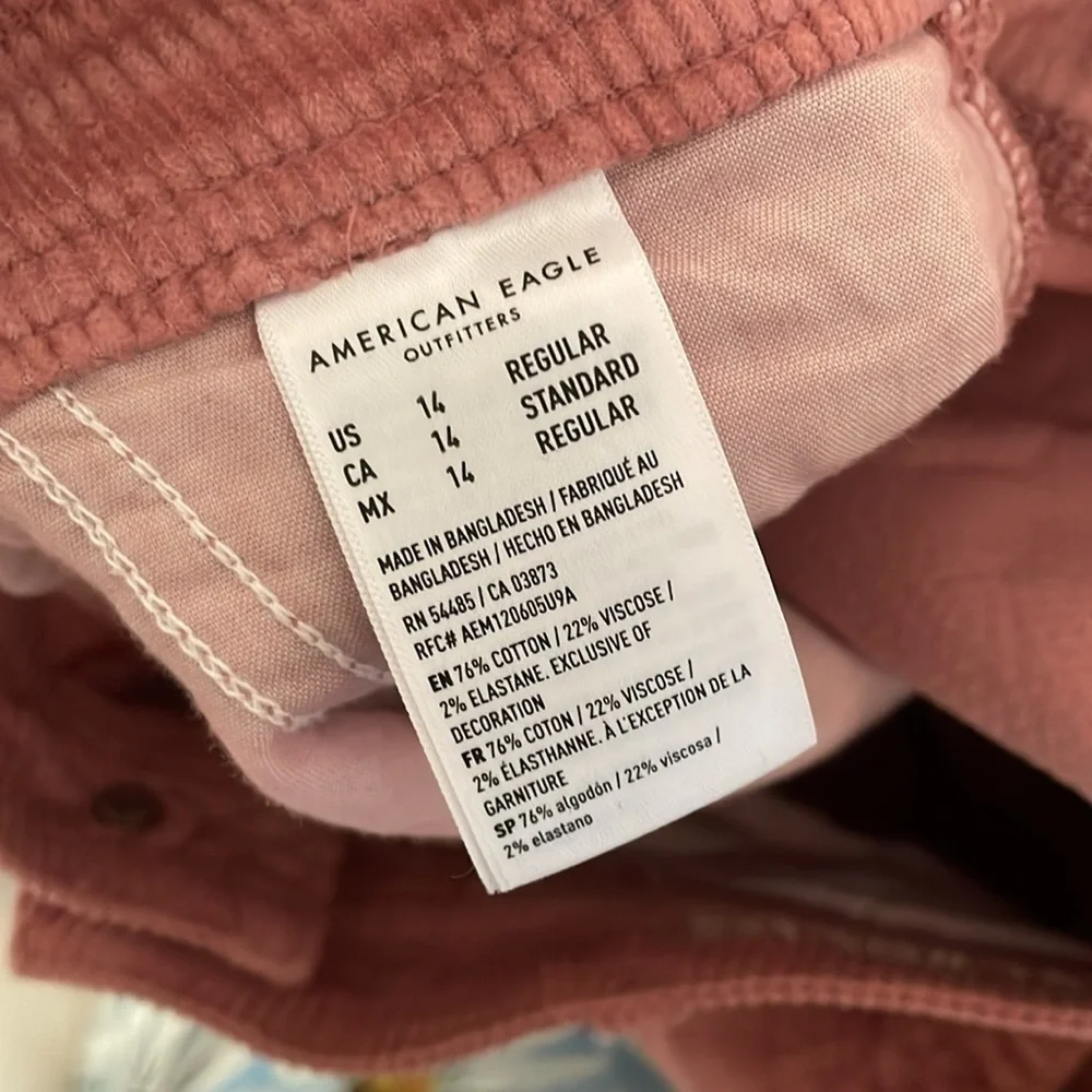 Corduroy Cargo Super High-Rise Baggy Wide Leg Pants from American Eagle - Picture 5 of 6